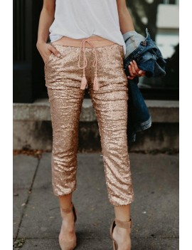 Sequined Tassel Trousers