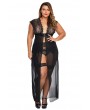 Black Plus Size Locked Away Lover Lingerie Gown