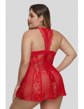 Red Kiss The Night Plus Size Lingerie