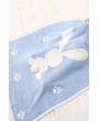 Sapphire Bunny Animal Print Muslin Swaddle Blanket