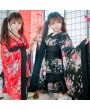 Japanese Anime Lolita Fancy Dress Women Sakura Flower Printing Kimono Ladies  Costumes